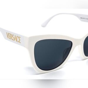 Versace VE 4417U 314/87 Women's White Cat Eye Sunglasses (NWOT)